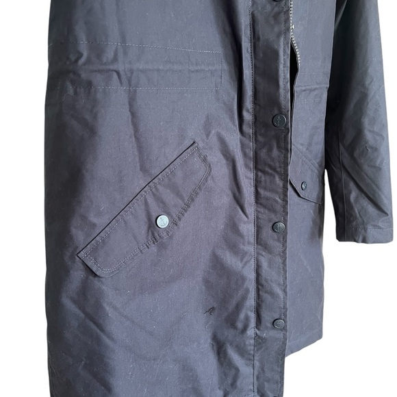 Navy blue Hooded Women's Coat - Picture 11 of 16